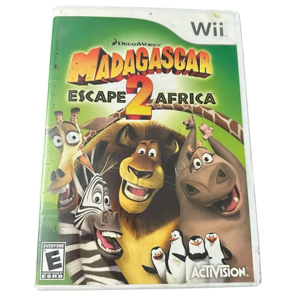 Madagascar Escape 2 Africa Nintendo Wii Game 2008 Complete w/ Manual Untested
